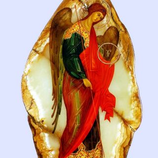 Лаковая миниатюра на камне Лаковая миниатюра на камне. Икона